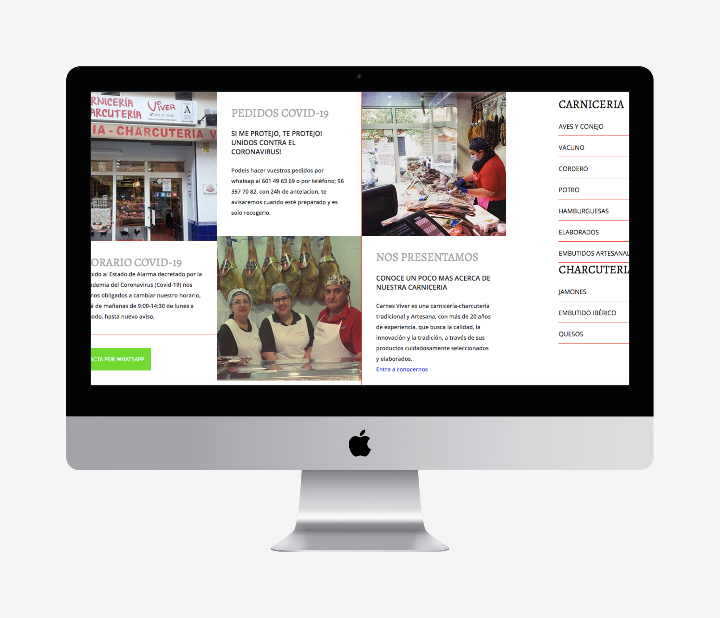 diseño pagina web carniceria viver
